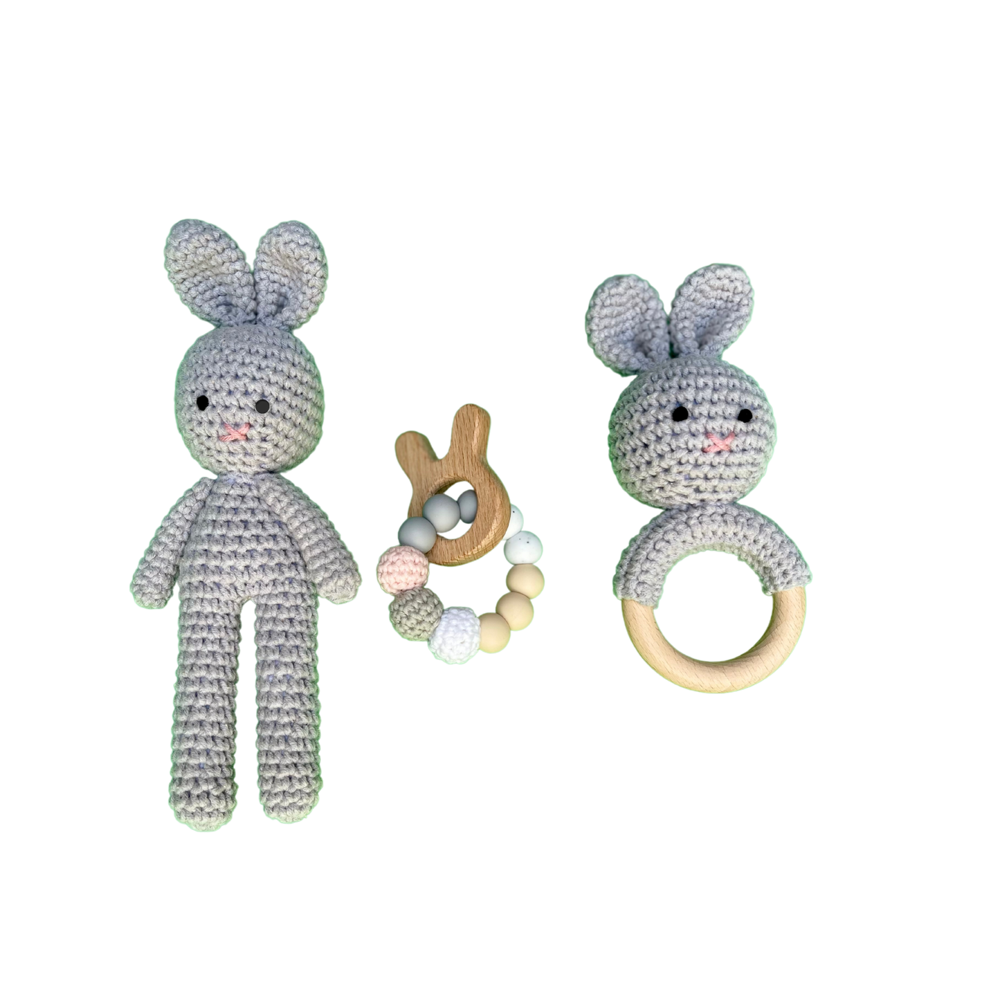 Baby gift set (doll, rattle & teether)