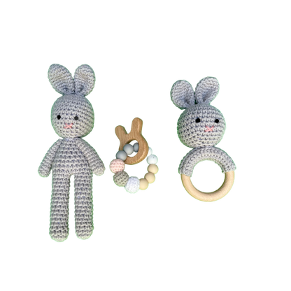 Baby gift set (doll, rattle & teether)