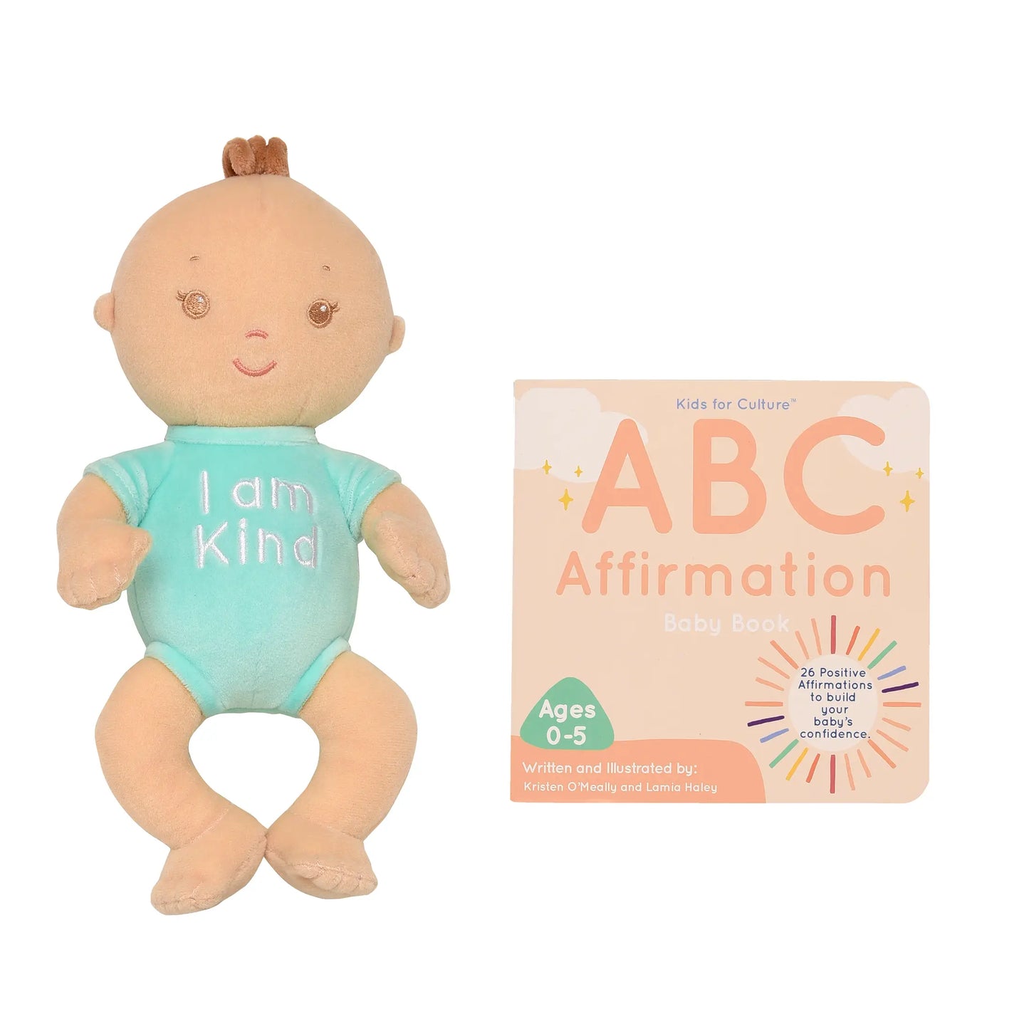 Positive PAL Doll, ABC Affirmation Book Gift Set, and Free Affirmation Digital Download Poster